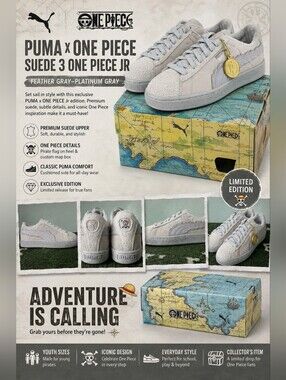Puma Suede One Piece Collab Sneaker - Light Grey